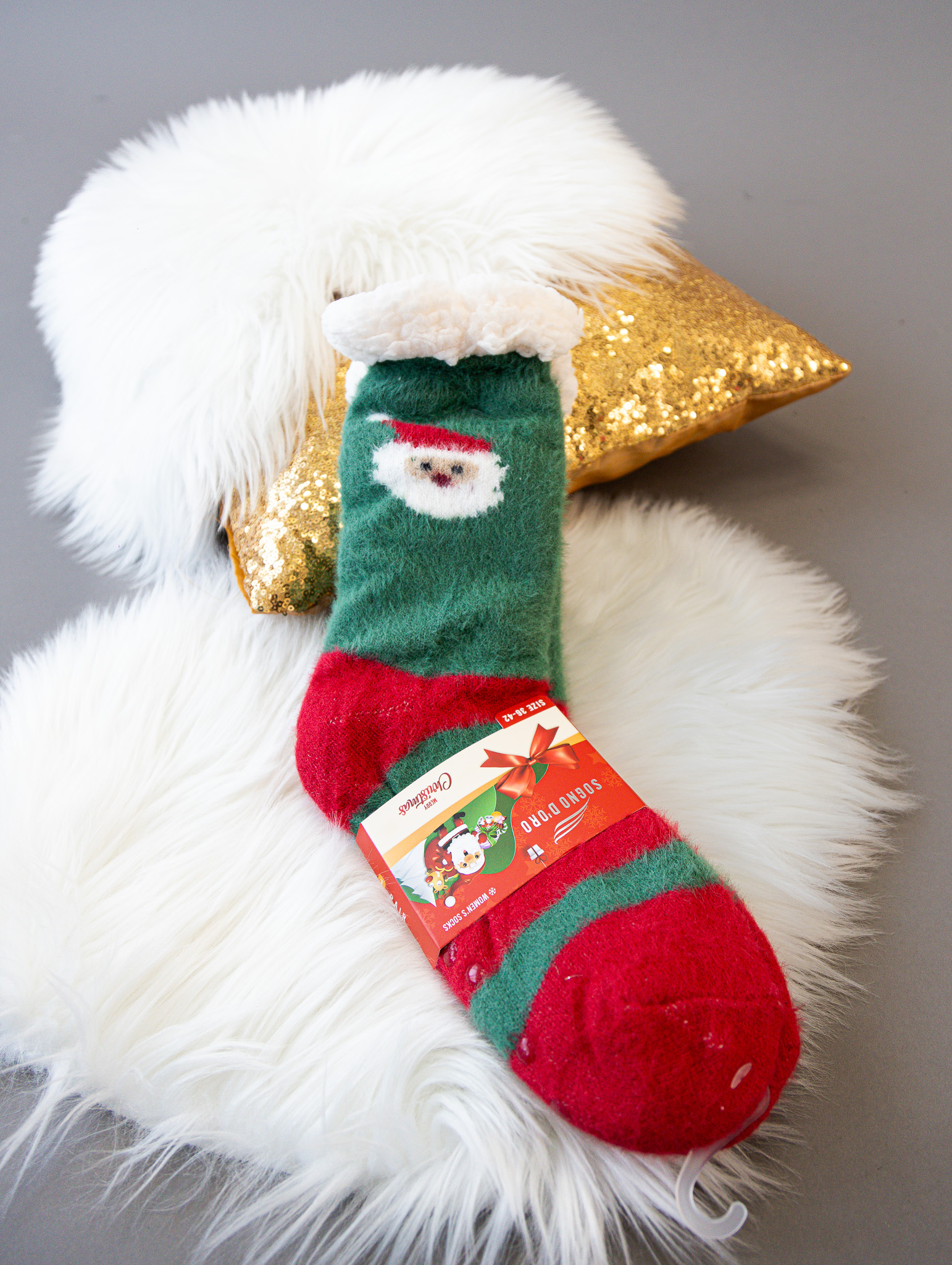 Socken mit Weihnachtsmotiv Grün Universal