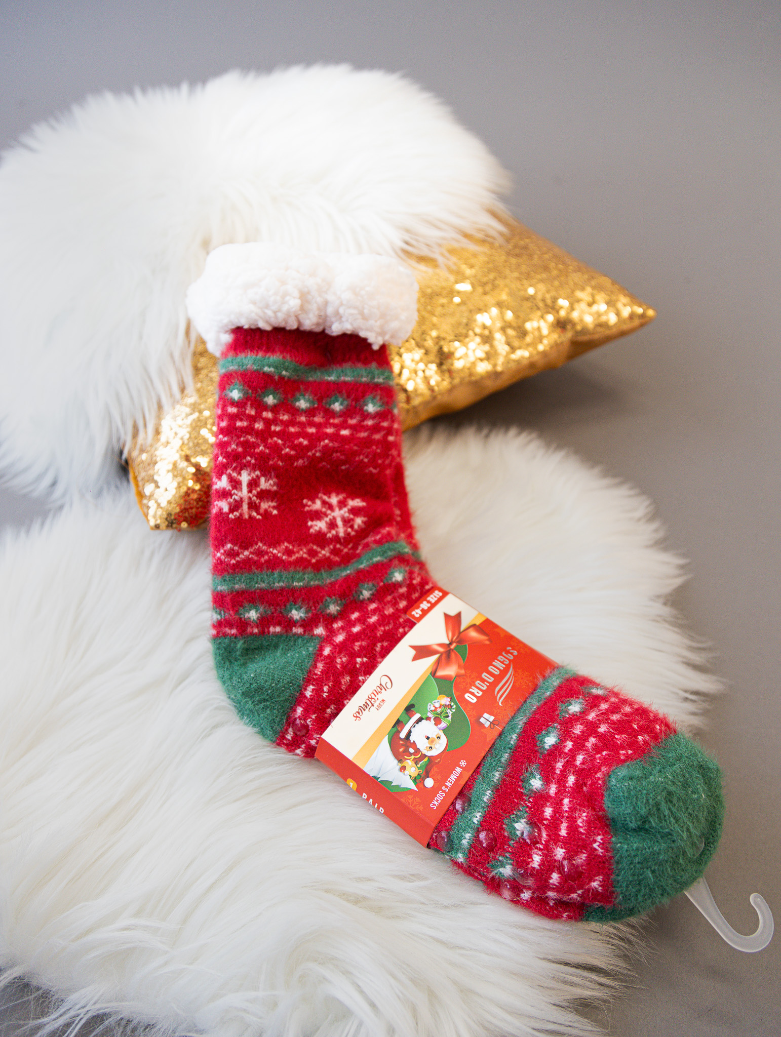 Socken mit Weihnachtsmotiv Rot Universal