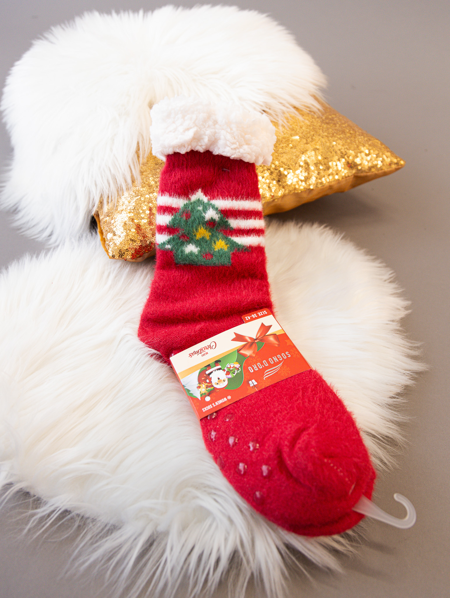 Socken mit Weihnachtsmotiv Gelb Universal