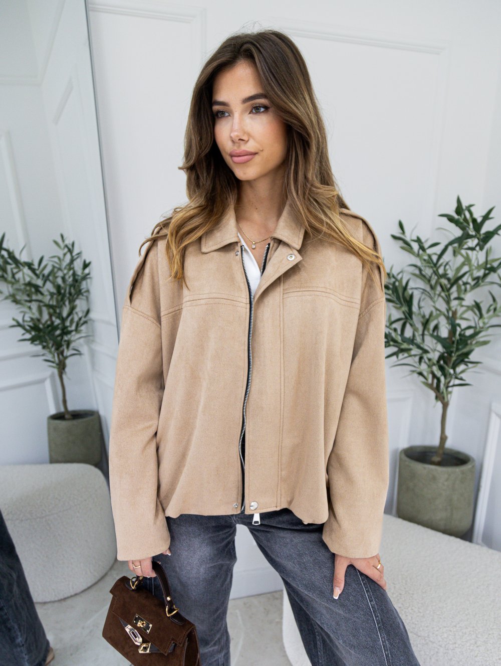 Bunda semišová oversize 86265