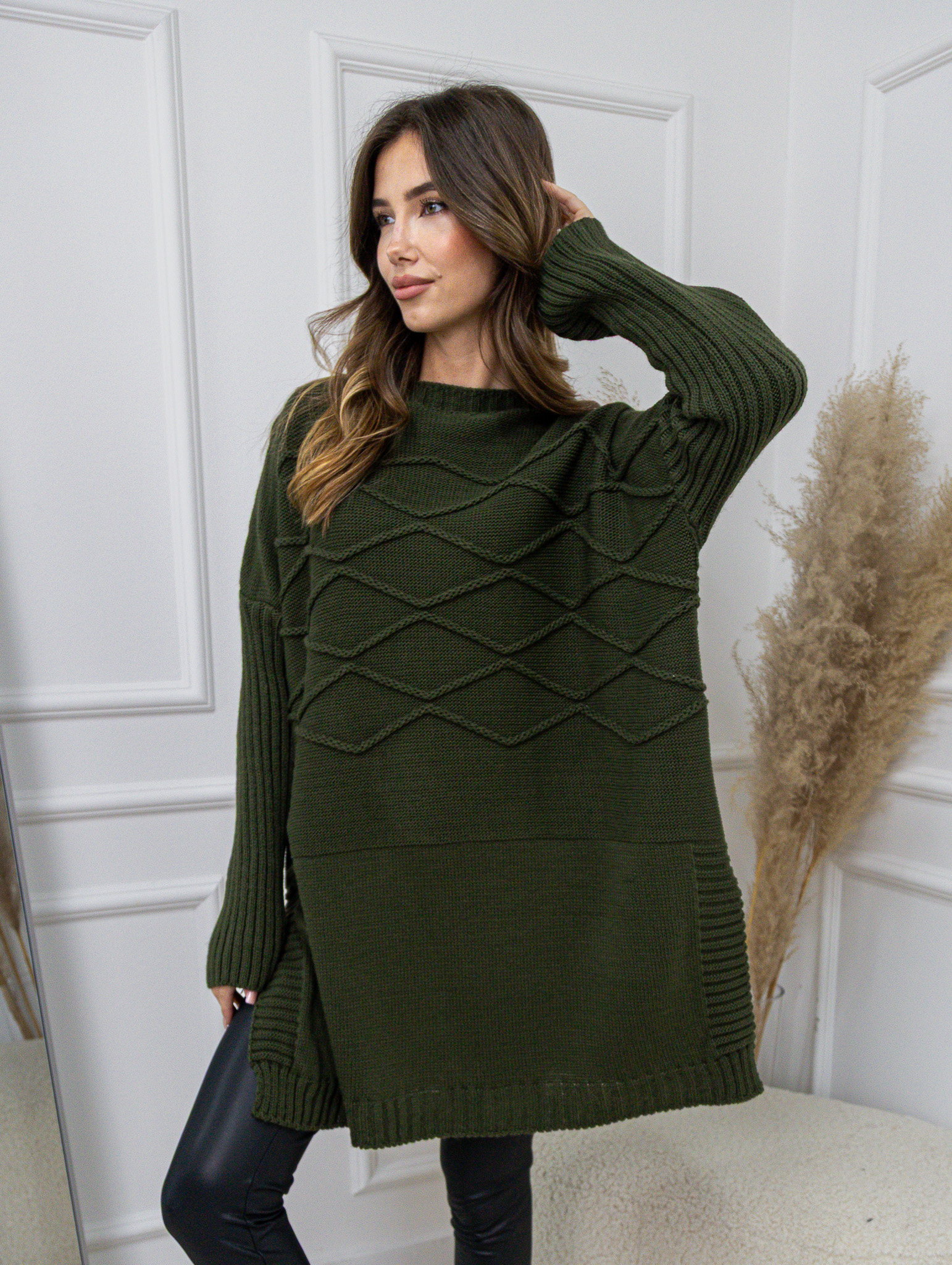 Sveter predĺžený rázporok