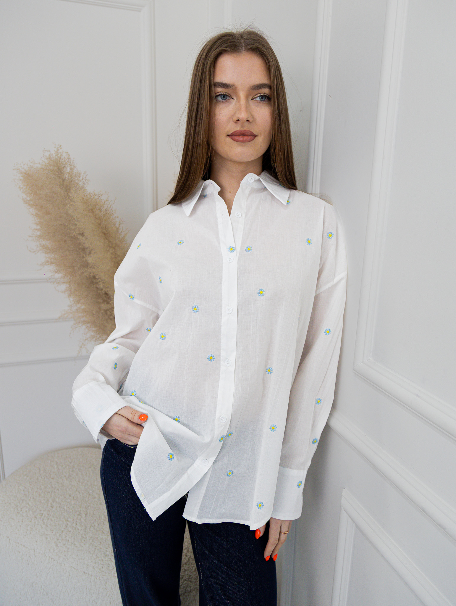 Košile s květinami 8682