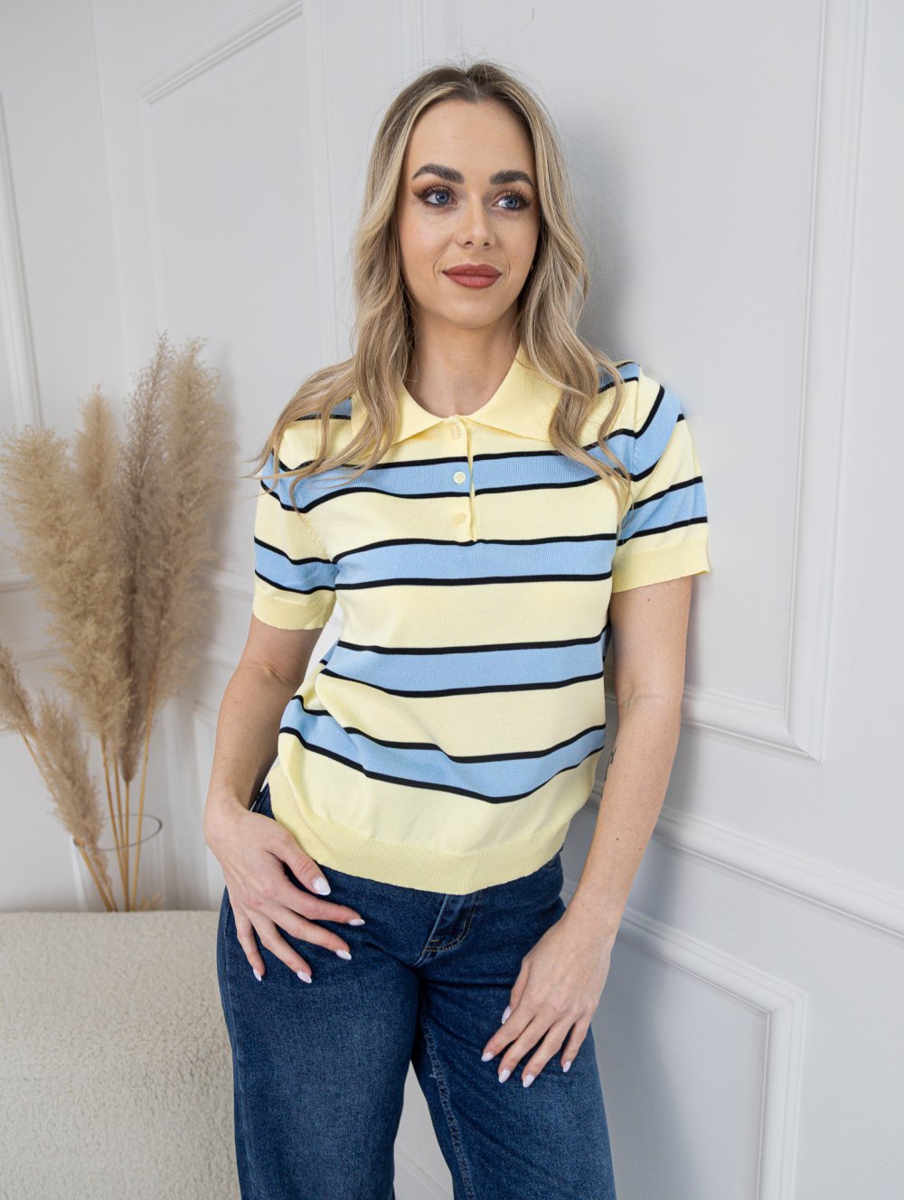 Triko POLO pruhy 21477