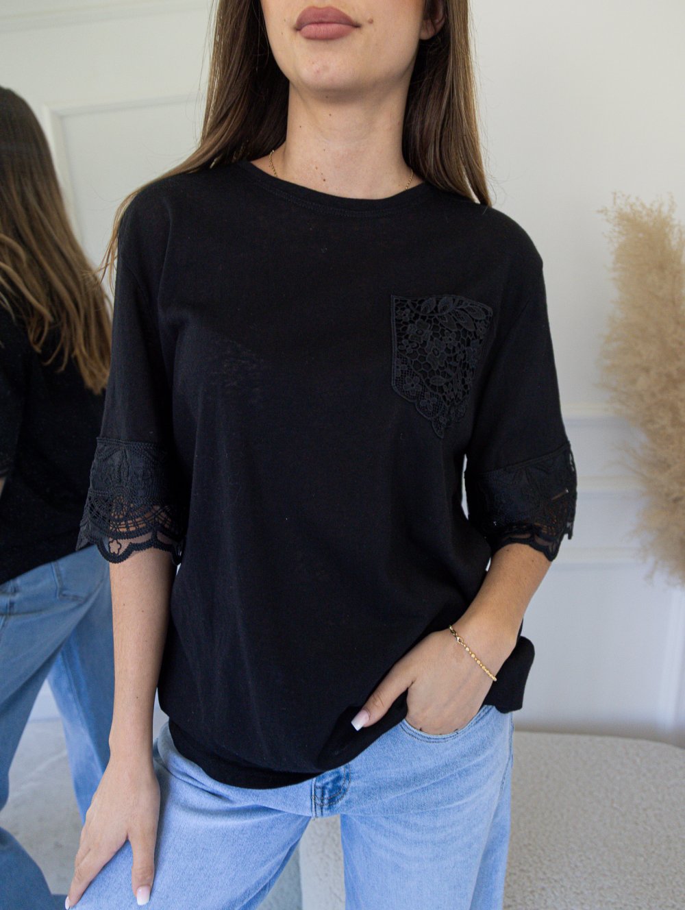 Triko krajková kapsa 5358